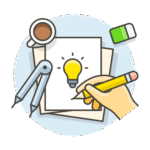 Logo de Vida y Aprendizaje, mano escribiendo